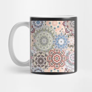 Seamless pattern with floral mandala. Mug